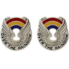 142nd Aviation Battalion Unit Crest (Over the Rainbow)
